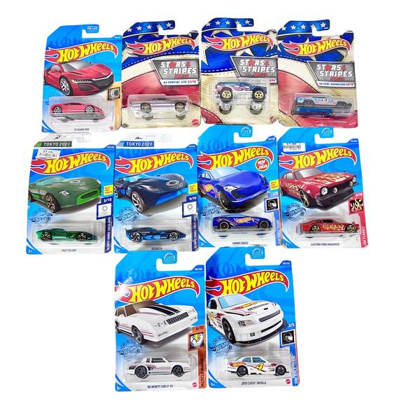 Hot Wheels Other - Hot Wheels Carded Lot Of 10 Various Years No Duplicates Toy Cars New (J)